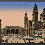 AK München - Theatinerkirche und Feldherrenhalle nicht gelaufen