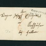Vorphilatelie Briefumschlag Öhringen 1842