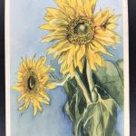 AK Dt. Reich - Blumen - Sonnenblumen - gelaufen 1941