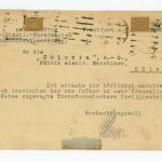Deutsches Reich Dienst-Postkarte Maschinenbauschule Frankfurt 1923 - gelocht