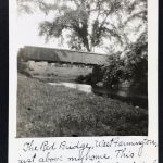 Ansichtskarte Postcard - The red Bridge West Farmington Trumbull County, Ohio 1911
