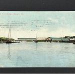 Ansichtskarte Postcard - Old Tall Bridge Bangor Maine 1912