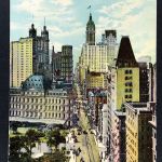 Ansichtskarte Postcard - City Hall Park and lower Broadway New York - 1911