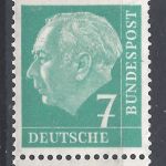 BRD Bund Heuss Michel Nummer 181 Rollenmarke 3er Streifen