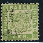 Baden Michel Nummer 23 gestempelt