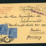 USA Luftpostbrief New-York 1940 nach Berlin - Zensur