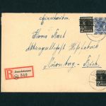 Alliierte Besetzung BiZone Mischfrankatur Einschreiben Ziemetshausen 1948