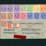 Alliierte Besetzung BiZone AM-Post Mischfrankatur Eilboten Einschreiben Weiden