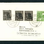 Berlin Bezirkshandstempel / Sowj. Zone Mischfrankatur Berlin 9.7.1948