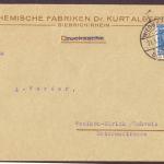 Deutsches Reich chemische Fabriken Biebrich / Rhein nach Weizikon Zürich