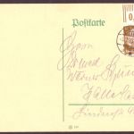 Deutsches Reich Postkarte mit OR gelaufen Nagel nach Halle Saale 3.07.1933