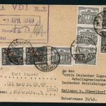 Berlin Mischfrankatur Michel Nr. 21 + 42 VDI-Karte 1949