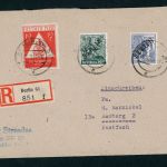 Alliierte Besetzung / Berlin MiFr Einschreiben Berlin n. Bamberg 1948