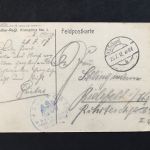 Feldpost AK Stellungen Fuchsberg - Grenadier Regt. Kronprinz No. 1 - 23.7.1917
