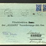 Dt. Reich Inflation MeFr. Hagen 14.12.22 an Filialdirektion Allianz Düsseldorf