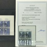 All. Besetzung Viererblock Nr. 962 a - Sonderstempel Krefeld 25.4.1948 - Attest
