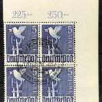 All. Besetzung Viererblock Nr. 962 a - Sonderstempel Krefeld 25.4.1948 - Attest