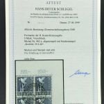 All. Besetzung Viererblock Nr. 962 a - Sonderstempel Krefeld 25.4.1948 - Attest