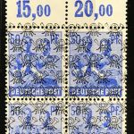 Alliierte Besetzung BiZone Mi.Nr. 48 II POR dgz 4er Block postfrisch