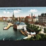 AK Hamburg Jungfernstieg mit Alsterdam beschriftet nicht gelaufen