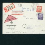 Bund Mi.Nr. 263+264 MiFr. Nachnahme Sendung Erlenbach n. Neuhausen Schweiz 1959