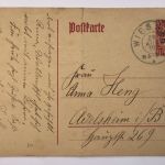 Ganzsache Bayern Wiessee nach Welsheim 1919 - geknickt -