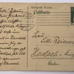 Ganzsache Bayern München n. Haslach 1911 - geknickt-
