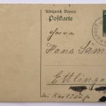 Ganzsache Bayern Bahnpost n. Ettlingen siehe Bild