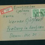 Alliierte Besetzung Mehrfachfrankatur Michel Nummer 42 Einschreiben 1946