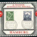 Berlin Michel Nummer 72+73 Gedenkkarte Austellung der DLG Hamburg 1951
