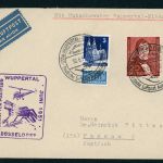 Berlin Michel Nummer 74 Mischfrankatur Helikopter Postflug Wuppertal 1951