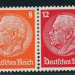 Dt. Reich Zusammendruck Hindenburg W46 ungebraucht Falz