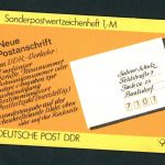 DDR Sonder Markenheftchen Michel Nummer SMHD34 postfrisch mit Mi.Nr. 3156