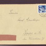 Saar Brief mit Michel Nummer 297 St. Ingbert nach Speyer 1950