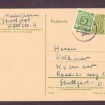 Ganzsache All. Besetzung BiZone mit zusätzlichen 5 Pfennig Stuttgart 25.5. 1948