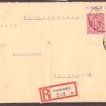 Einschreiben All. Besetzung BiZone AM-Post Eckrand Darmstadt - Speyer 1946
