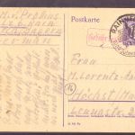 Postkarte All. Besetzung AM-Post Gebühr bezahlt + SST 1000 Jahre Rain Lech nach Höchst 1946
