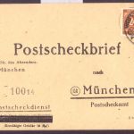 All. Besetzung BiZone AM-Post Postscheckbrief München 1946 mit SST