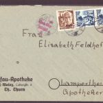 Alliierte Besetzung Franz. Zone Rheinland Pfalz Gebühr bezahlt Thurn - Lampertheim 1948