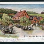 Künstler Ansichtskarte Gruss von der Dachswaldwirtschaft Stuttgart 1911