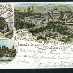 Ansichtskarte Stuttgart Elektricitäts & Kunstgewerbe Austellung 1896