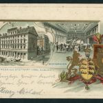 Ansichtskarte Stuttgart Wappen Prägekarte Hotel Dierlamm 1900