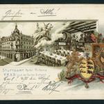 Ansichtskarte Stuttgart Hotel Victoria Prägekarte 1909