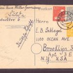 Drucksache All. Besetzung BiZone Mischfrankatur / Fulda nach Brooklyn / New York / USA 1947