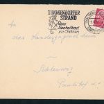 Bund Heuss Michel Nummer 185 mit Bogenrand Einzelfrankatur