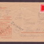 KZ - Lager Flossenbürg Brief mit Vordruckbriefbogen mit Zensur - Stempel 1944
