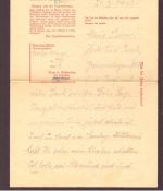 KZ - Lager Flossenbürg Brief mit Vordruckbriefbogen mit Zensur - Stempel 1944