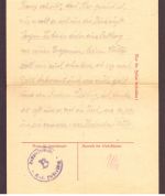 KZ - Lager Flossenbürg Brief mit Vordruckbriefbogen mit Zensur - Stempel 1944