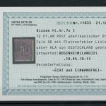 Alliierte Besetzung Bizone AMPost Michel Nr. 7xI Plattenfehler gestempelt Befund