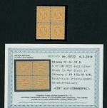All. Besetzung Bizone AMPost Michel Nr. 13D postfrisch 4er Block Befund